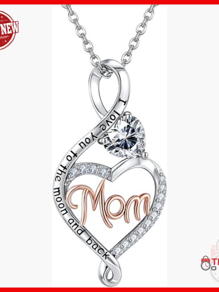 Sterling Silver Heart Moissanite Necklace, 1ct Pendant, 18" Chain, Gift For Mom